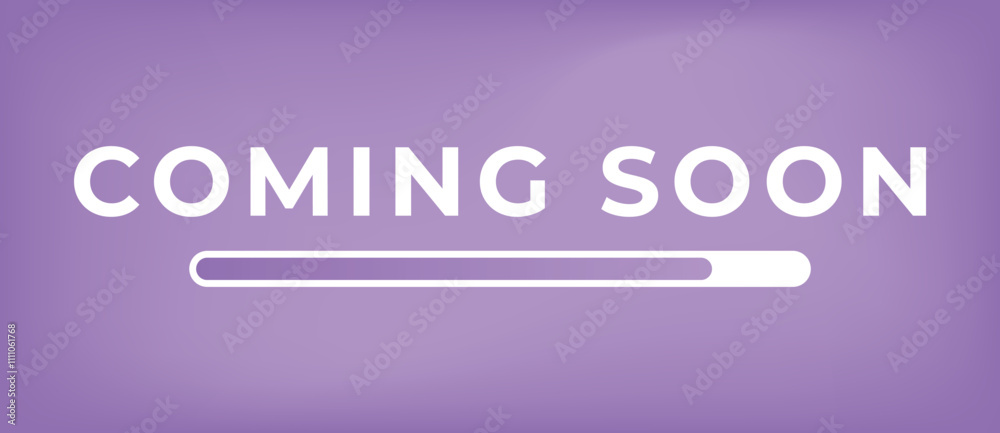 Coming Soon Banner. Coming Soon Text with Loading Bar Coming Soon Banner. Coming Soon Text with Loading Bar