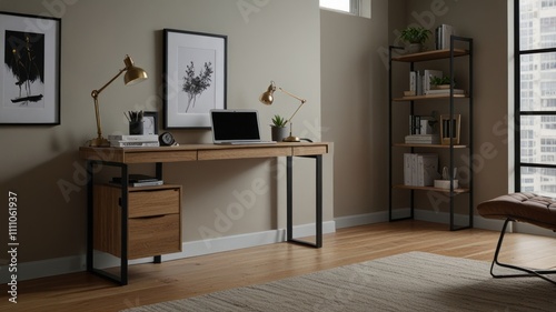Modern Home Office Desk Setup