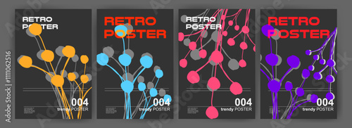trendy abstract retro brutalism cover 
