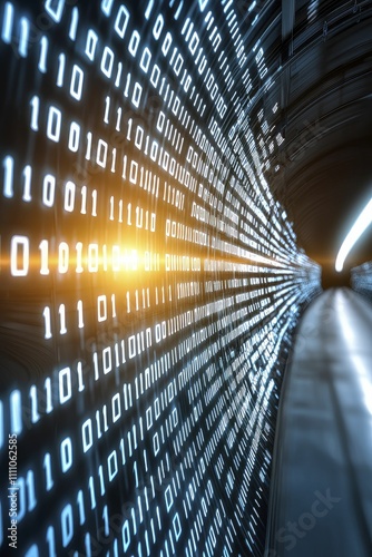 Abstract art depicting normalization process as a journey towards data clarity and efficiency photo