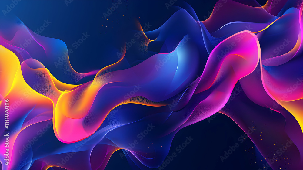 Obraz premium Abstract Neon Waves Background