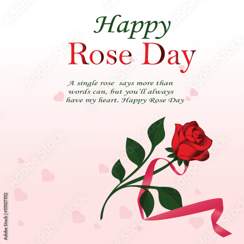 Rose Day Gift Card Wishes  Beautiful Vector Design for Social Sharing