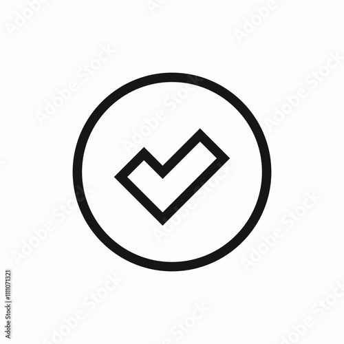 check mark tick icon sign vector
