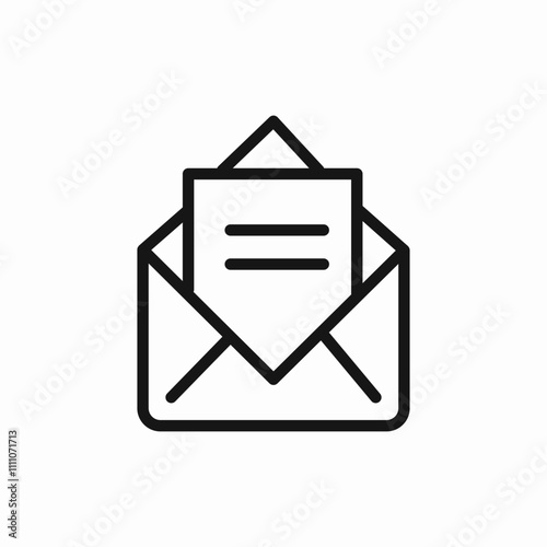 mail letter open icon sign vector