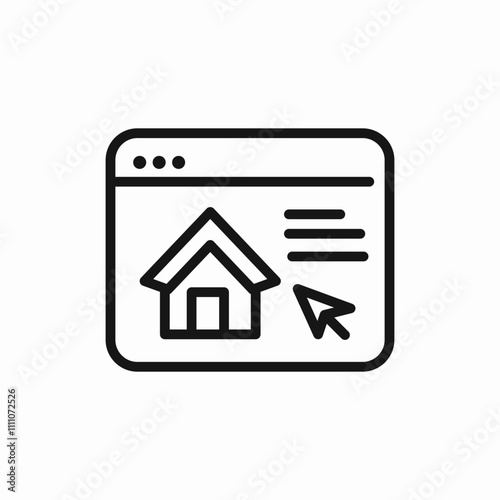 real estate online website icon sign vector