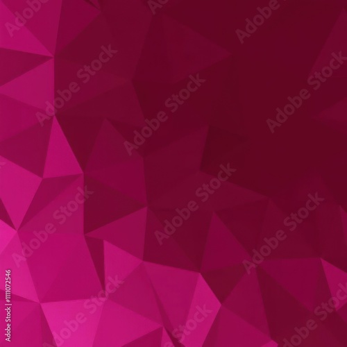 geometric low poly pattern, shades of magenta and burgundy, abstract background, faceted design, modern art, digital illustration, smooth gradient, minimalist style 