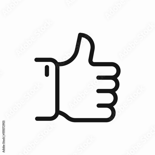 thmubs up like icon sign vector
