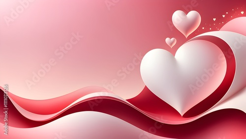 A modern and abstract 3D Love Day background design. 