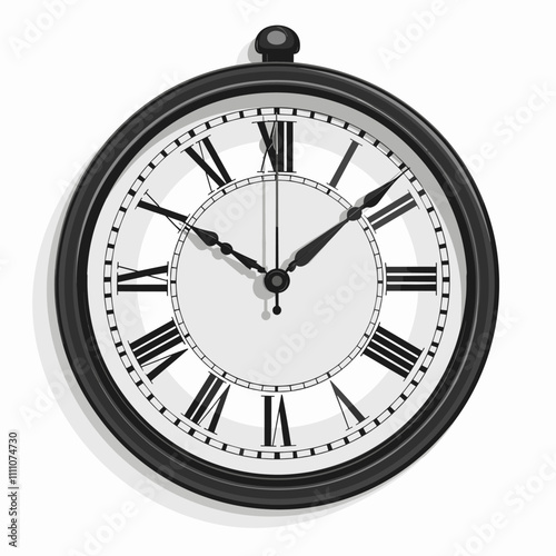 Clock icon. Flat illustration of clock icon vector icon for web design.