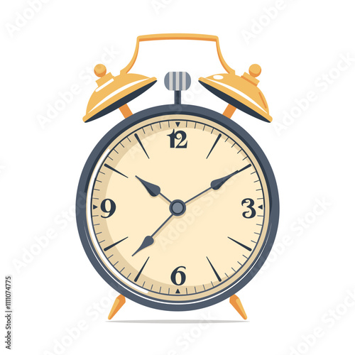 Clock icon. Flat illustration of clock icon vector icon for web design.