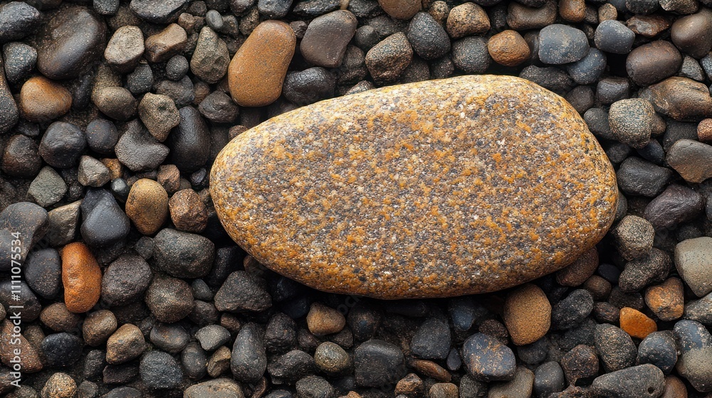 Single Smooth Stone Amongst Pebbles: A Study in Texture and Contrast Single Smooth Stone Amongst Pebbles: A Study in Texture and Contrast