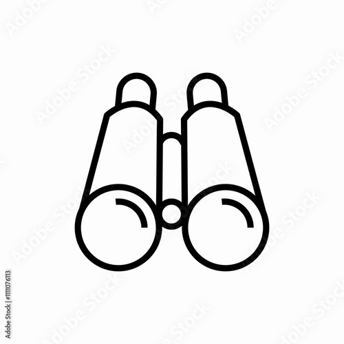 binoculars foreseeing icon sign vector