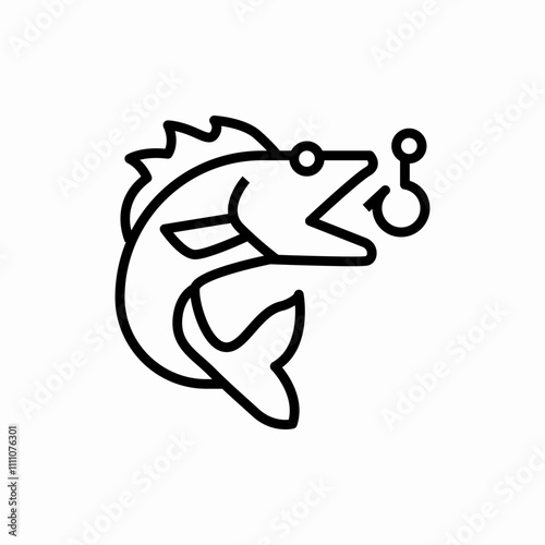 fishing seafood icon sign vector
