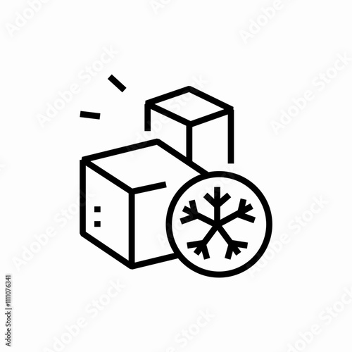 ice cube icon sign vector