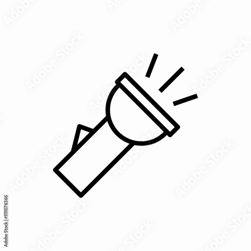 flashlight torch icon sign vector