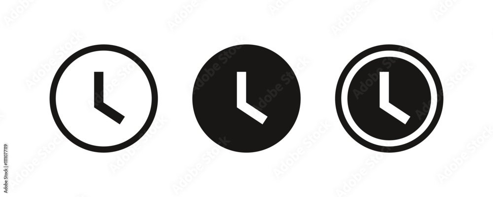 Time icon timer symbol. watch later and clock icons