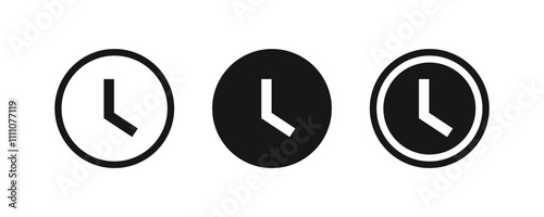 Time icon timer symbol. watch later and clock icons