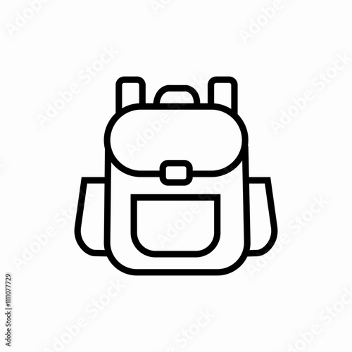 camp bag icon sign vector