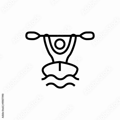 man on boat kayaking icon sign vector