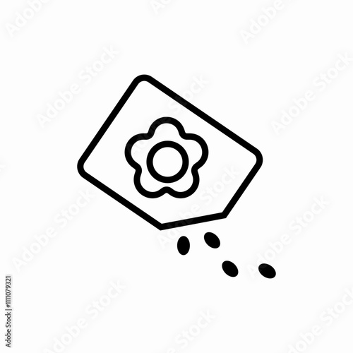 flower seed icon sign vector