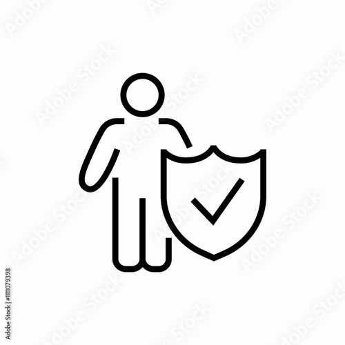 human safety health insurance icon sign vector