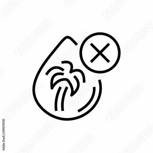 no palm oil icon sign vector