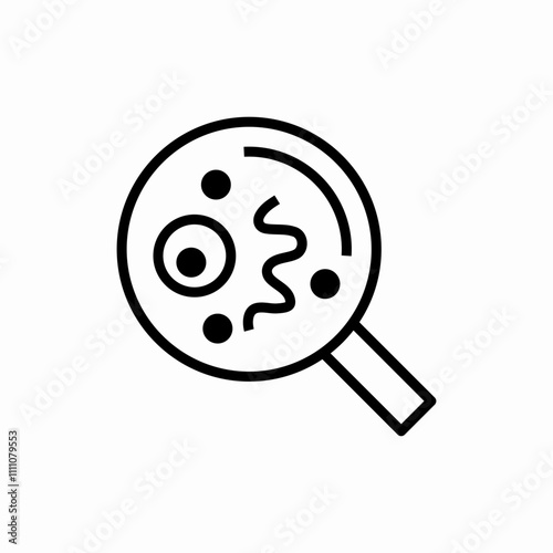 search microbiology bacteria icon sign vector