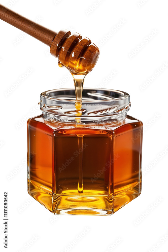 jar of honey with wooden dipper isolated on white transparent png background jar of honey with wooden dipper isolated on white transparent png background