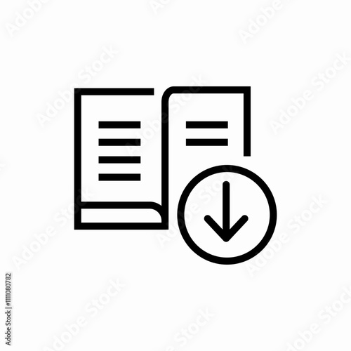 book download icon sign vector