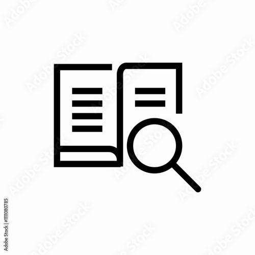 book search icon sign vector