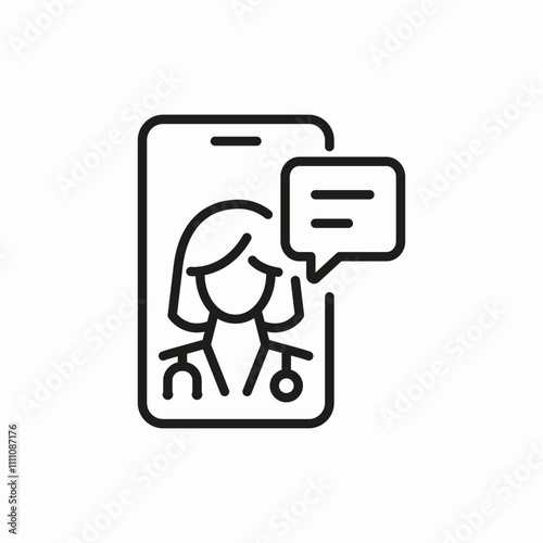 doctor message advice icon sign vector