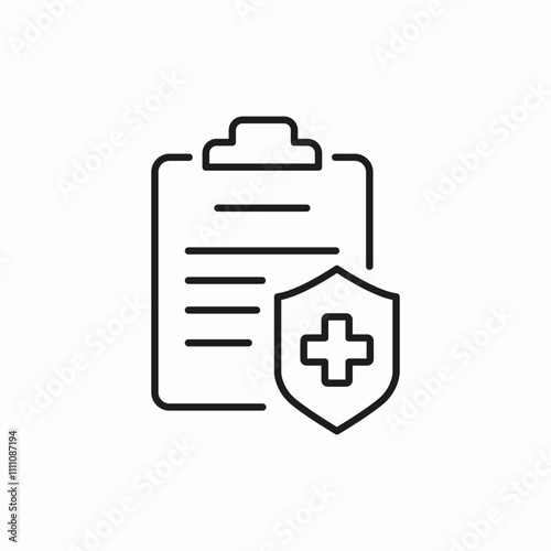 document medical receipt icon sign vector