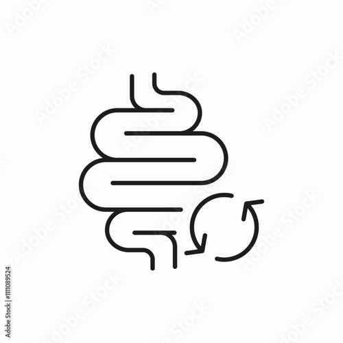 bowel gut icon sign vector