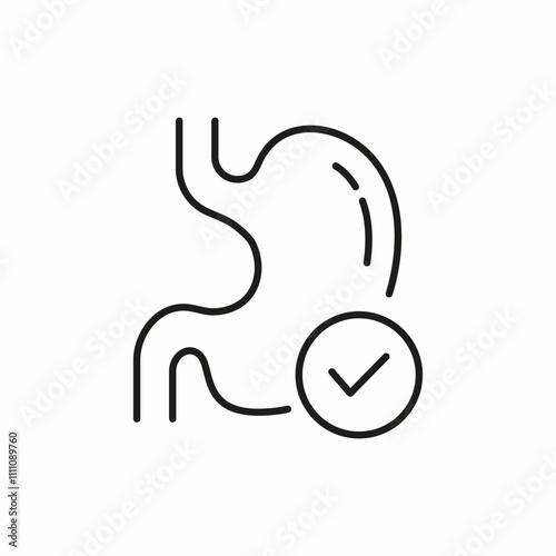 gastrointestinal health optimal icon sign vector