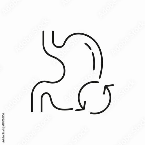stomach digestive system icon sign vector