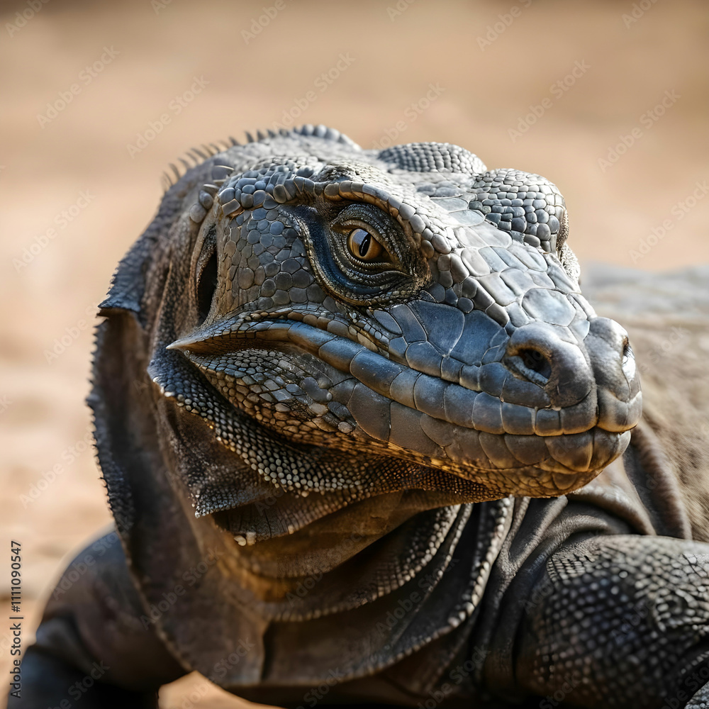 Fototapeta premium Closeup shot of a Kokomo dragon with blurred background
