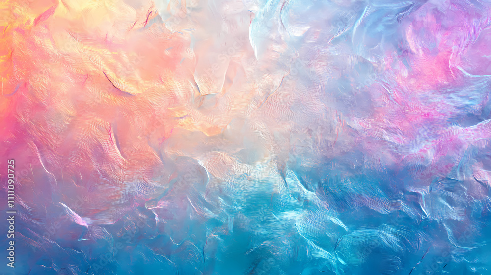 Iridescent holographic texture with soft pastel rainbow hues smooth pearlescent surface creating dreamy abstract patterns. Iridescent. Illustration Iridescent holographic texture with soft pastel rainbow hues smooth pearlescent surface creating dreamy abstract patterns. Iridescent. Illustration
