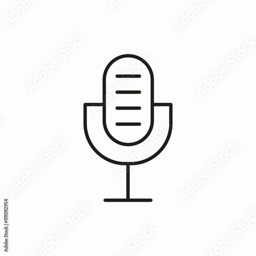 microphone mike icon sign vector