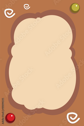 Vector background in the style of Christmas gingerbread