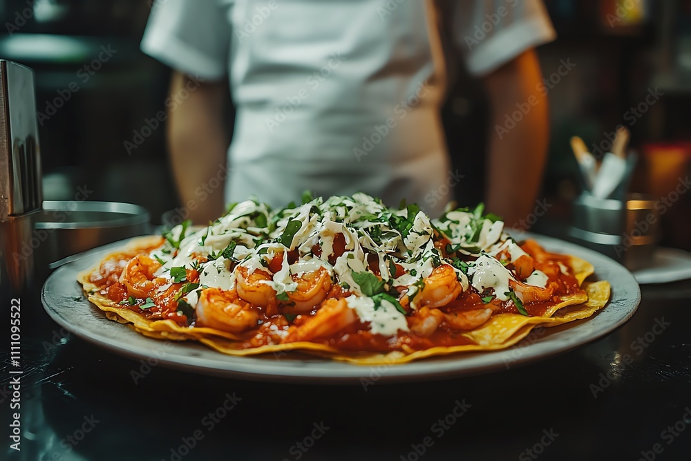 Delicious Shrimp Tacos with Slaw Arranged on a Black Table Surface - Top View Delicious Shrimp Tacos with Slaw Arranged on a Black Table Surface - Top View