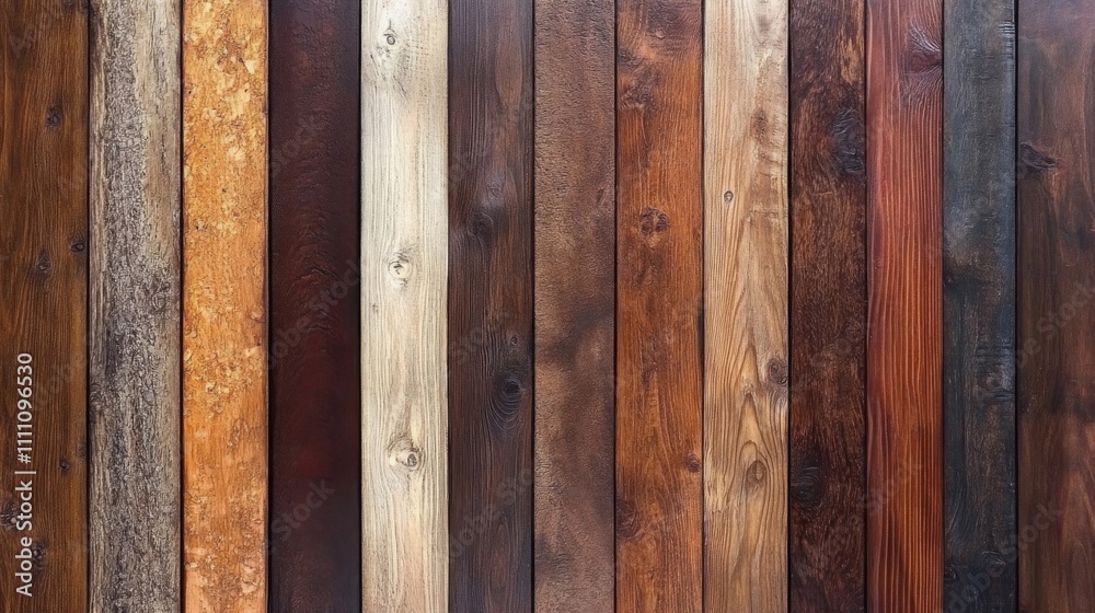 Close-up of a Wall Made of Varied Wood Planks Close-up of a Wall Made of Varied Wood Planks