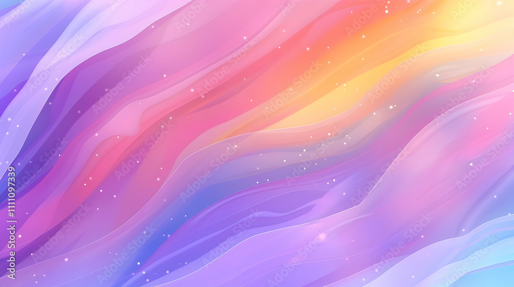Obraz premium Rainbow Pastel Wave Background