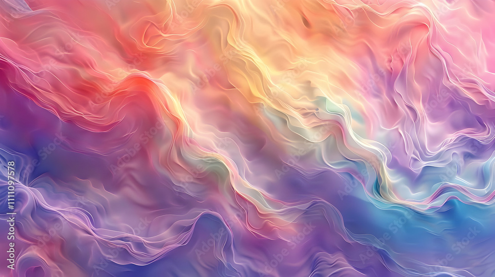 Abstract Pastel Wave Art Abstract Pastel Wave Art