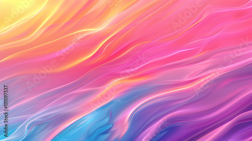 Abstract Pink, Purple, Blue Waves