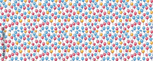 seamless pattern of Happy Birthday Balloons   Blue pink yellow balloons celebratory joyful design 
