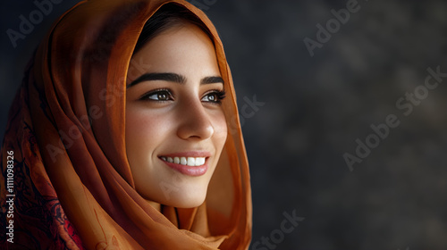 A Beautiful Smile of a Girl Wearing a Hijab