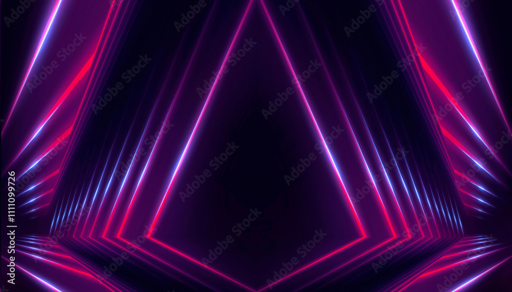 Neon light in tunnels, rays and lines. Perspective of light in motion. Dark abstract neon background, empty stage. Neon light in tunnels, rays and lines. Perspective of light in motion. Dark abstract neon background, empty stage.
