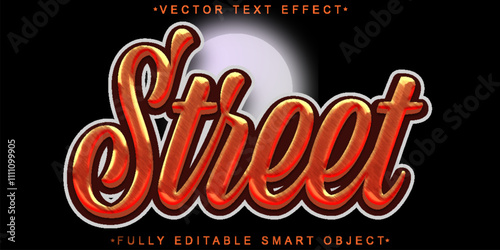 Street Vector Fully Editable Smart Object Text Effect