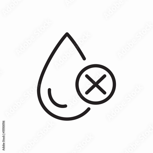 drop no water icon sign vector