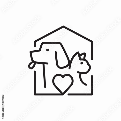 pet home love icon sign vector